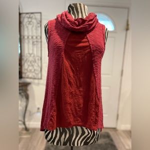 Knox Rose Cowl Neck Faux Suede Sleeveless Medium